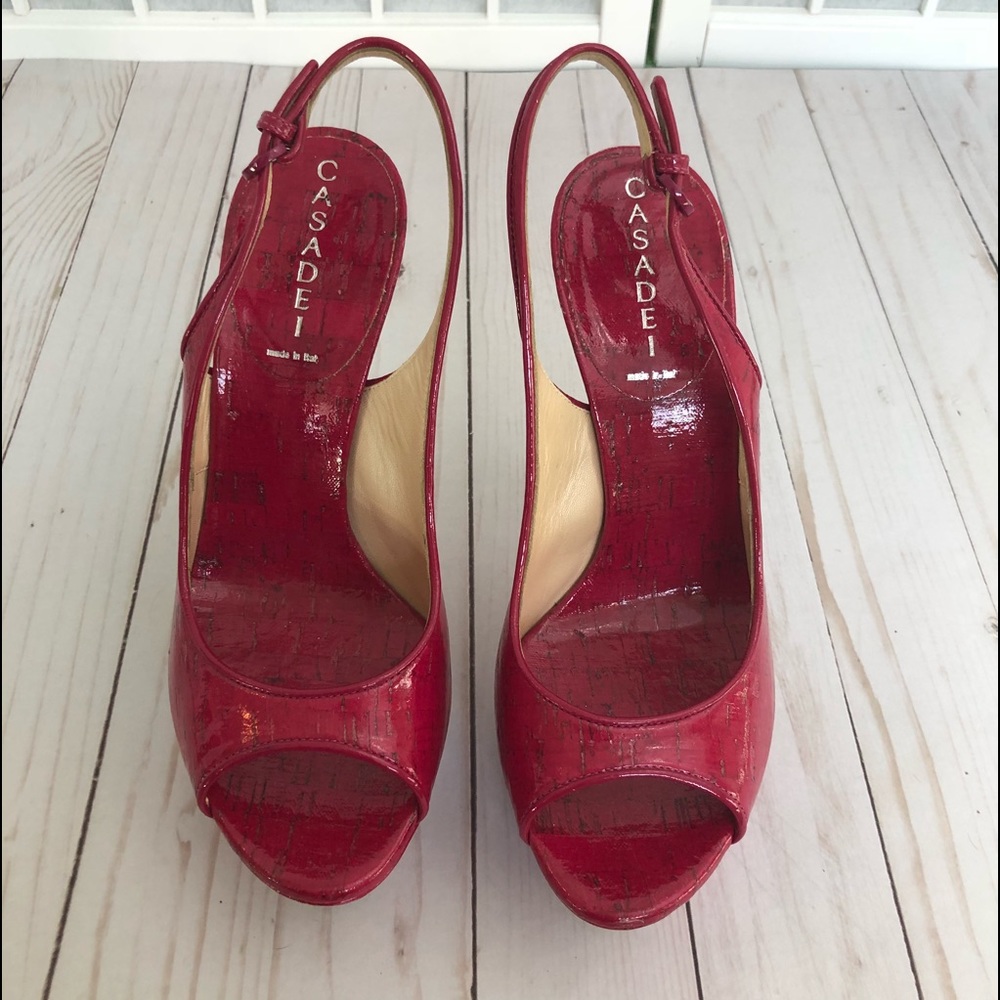 Casadai Peep Toe Sling Backs